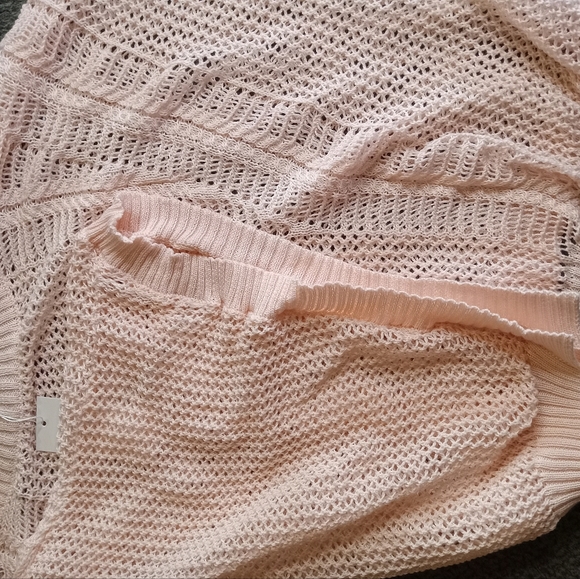 Jollycode Women's Lace Crochet Sweater Short Sleeve Size MEDIUM - Picture 3 of 5